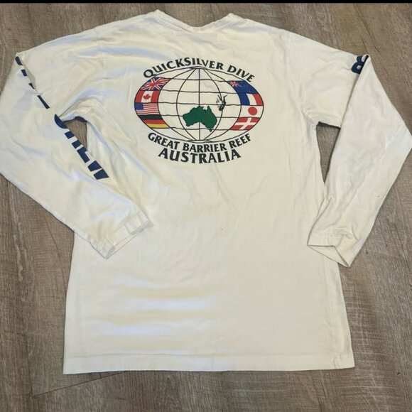 Vintage Quicksilver Dive Long Sleeve Mens Shirt - Picture 2 of 5
